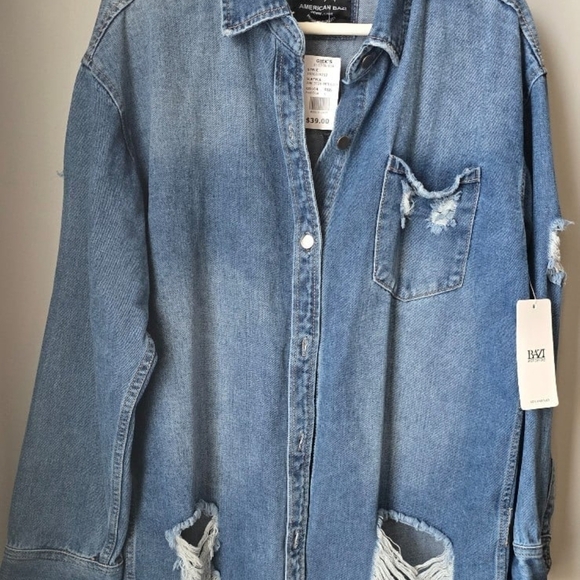 American Bazi Jackets & Blazers - American Bazi Blue Denim Jacket